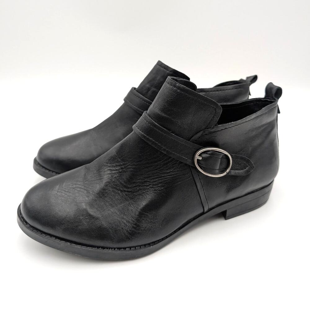 David Tate Maverick Ankle Bootie Women's Black Antique Leather Size US11W EU41